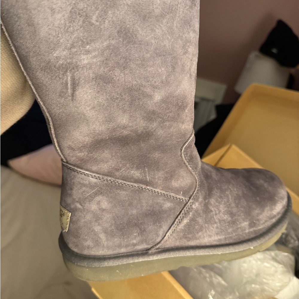 UGG Charcoal Suede Boots